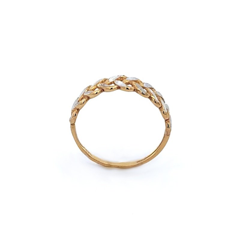 Anello Donna oro 9kt Bicolore Treccia 2 Anello Donna oro 9kt Bicolore Treccia