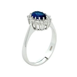 Anello Donna Argento Kate Zircone Blu RI002248