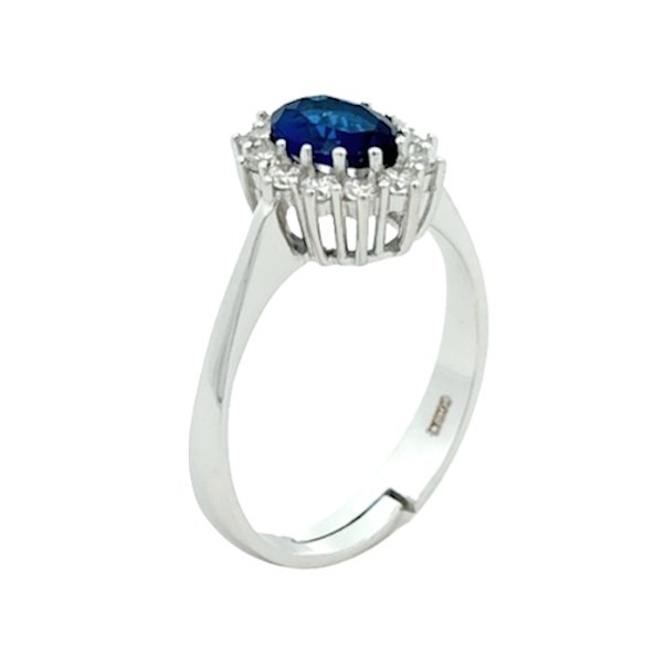 Anello Donna Argento Kate Zircone Blu RI002248 1 Anello Donna Argento Kate Zircone Blu RI002248