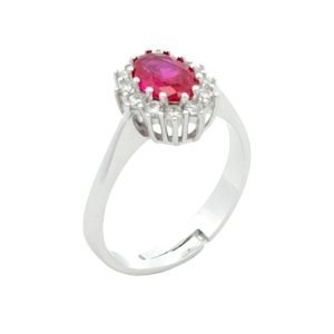 Anello Donna Argento Kate Zircone Rosso RI002038