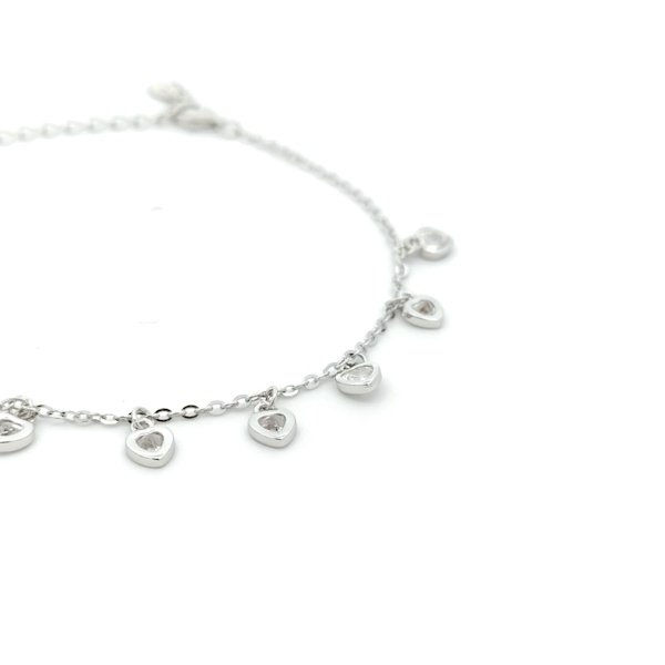 Bracciale Donna Argento Cuori Pendenti 3 Bracciale Donna Argento Cuori Pendenti
