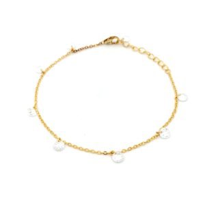 Bracciale Donna Argento Dorato Zirconi Pendenti