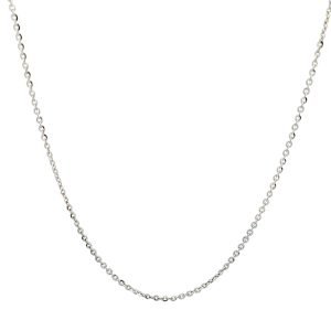 Catenina Donna Oro Bianco 9kt Rolo Fina Brillantata