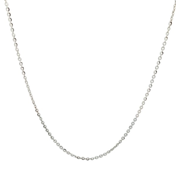 Catenina Donna Oro Bianco 9kt Rolo Fina Brillantata 1 Catenina Donna Oro Bianco 9kt Rolo Fina Brillantata