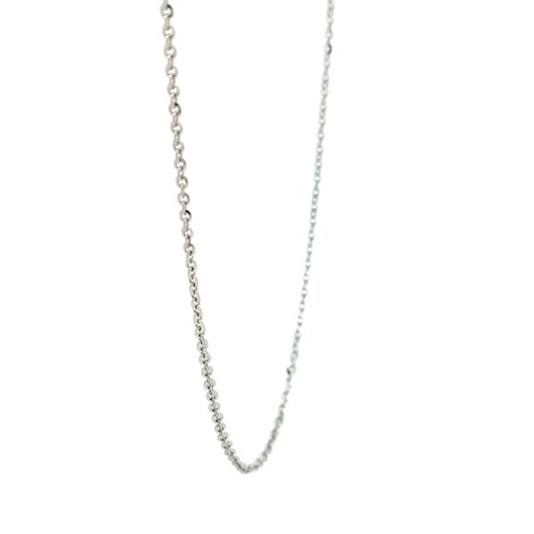 Catenina Donna Oro Bianco 9kt Rolo Fina Brillantata 2 Catenina Donna Oro Bianco 9kt Rolo Fina Brillantata