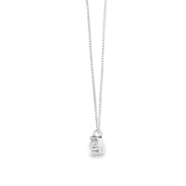 Collana Donna Oro Bianco 9kt Diamante 0,10Kt 3 Collana Donna Oro Bianco 9kt Diamante 0,10Kt