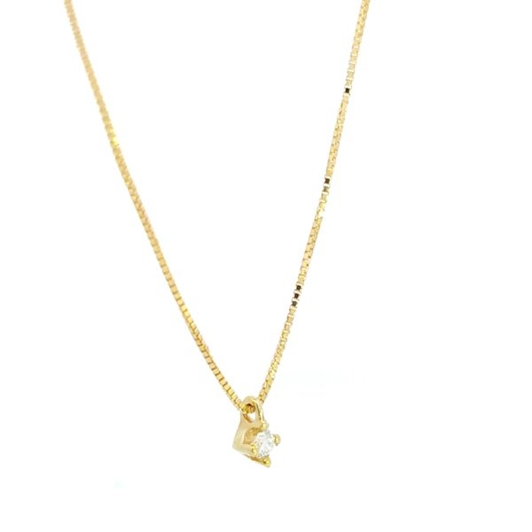 Collana Donna Oro 9kt Diamante 0,05Kt 2 Collana Donna Oro 9kt Diamante 0,05Kt