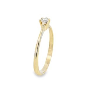 Anello Donna Oro 9kt Solitario Diamante 0,09ct