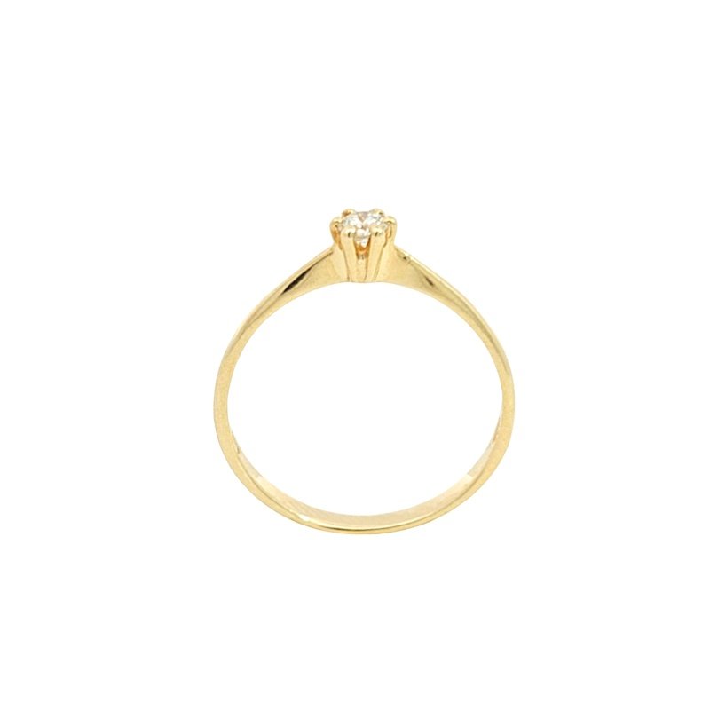 Anello Donna Oro 9kt Solitario Diamante 0,09ct 2 Anello Donna Oro 9kt Solitario Diamante 0,09ct