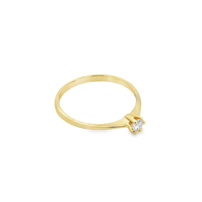 Anello Donna Oro 9kt Solitario Diamante 0,09ct 4 Anello Donna Oro 9kt Solitario Diamante 0,09ct