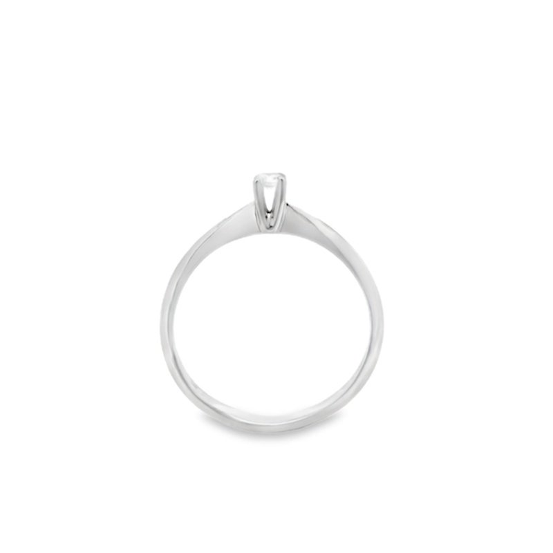 Anello Donna Oro Bianco 9kt Solitario Diamante 0,05ct 2 Anello Donna Oro Bianco 9kt Solitario Diamante 0,05ct