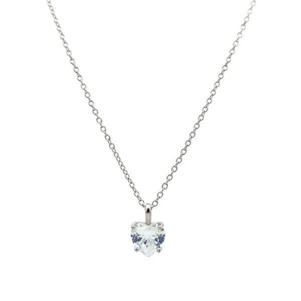 Collana Donna Argento Cuore Zircone NE004619 1 Collana Donna Argento Cuore Zircone NE004619