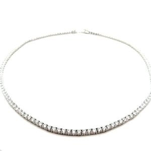 Collana Donna Argento Girocollo Tennis Zirconi NE005785