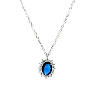 Collana Donna Argento Kate Royal Zircone Blu NE005375