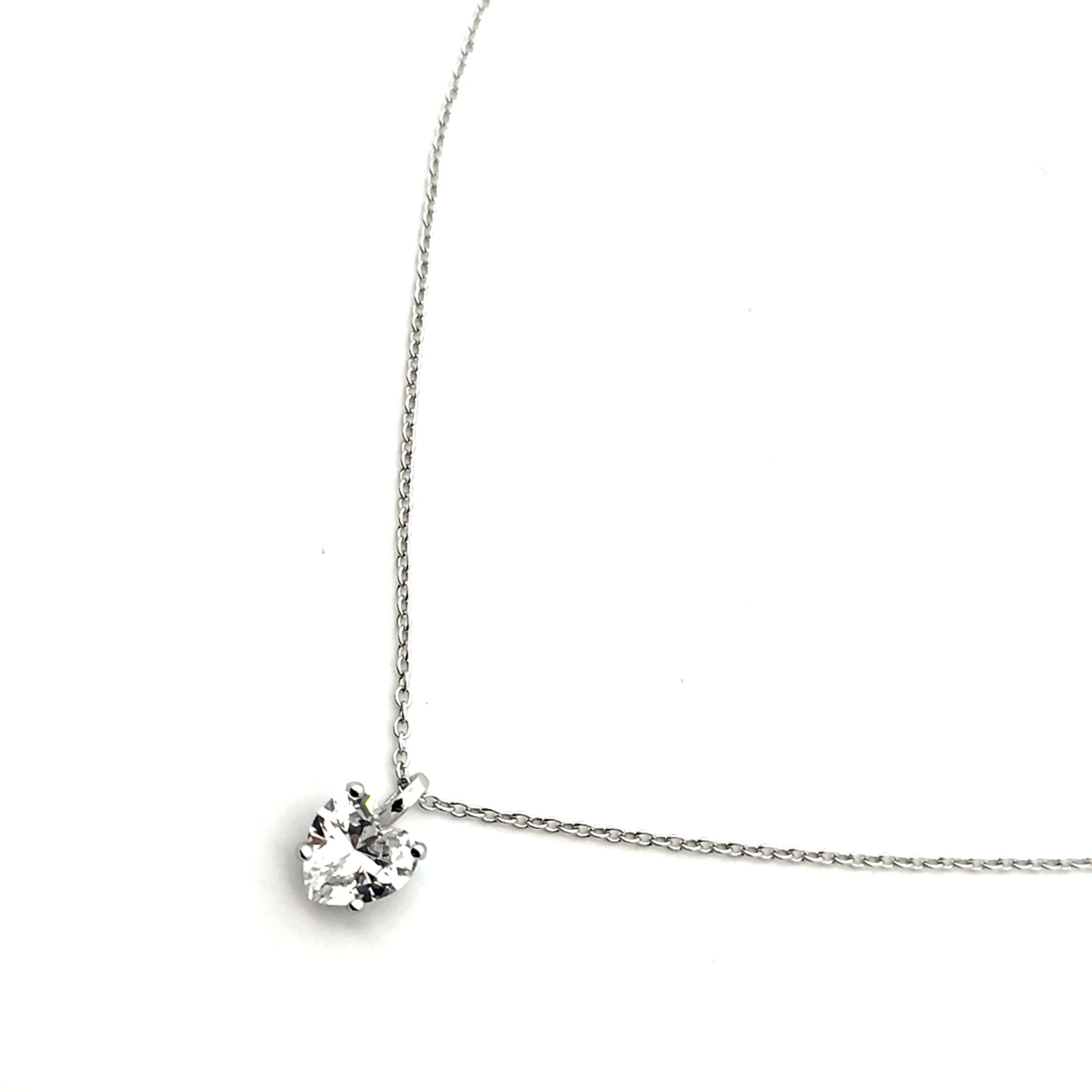 Collana Donna Argento Cuore Zircone NE004619 2 Collana Donna Argento Cuore Zircone NE004619