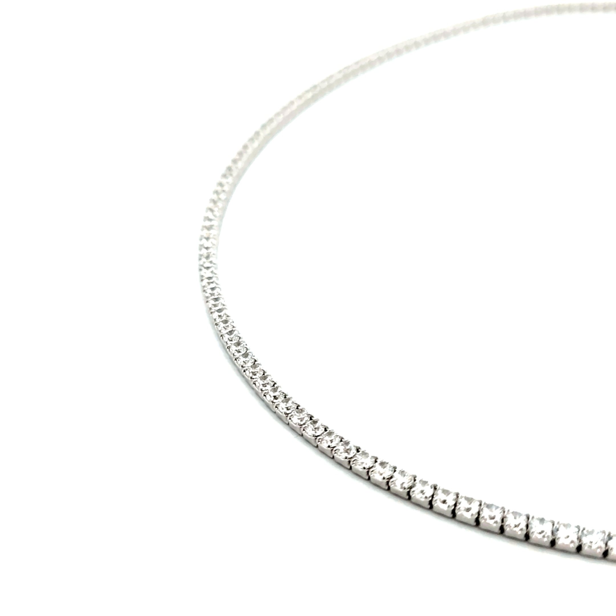 Collana Donna Argento Girocollo Tennis Zirconi NE004315 2 Collana Donna Argento Girocollo Tennis Zirconi NE004315