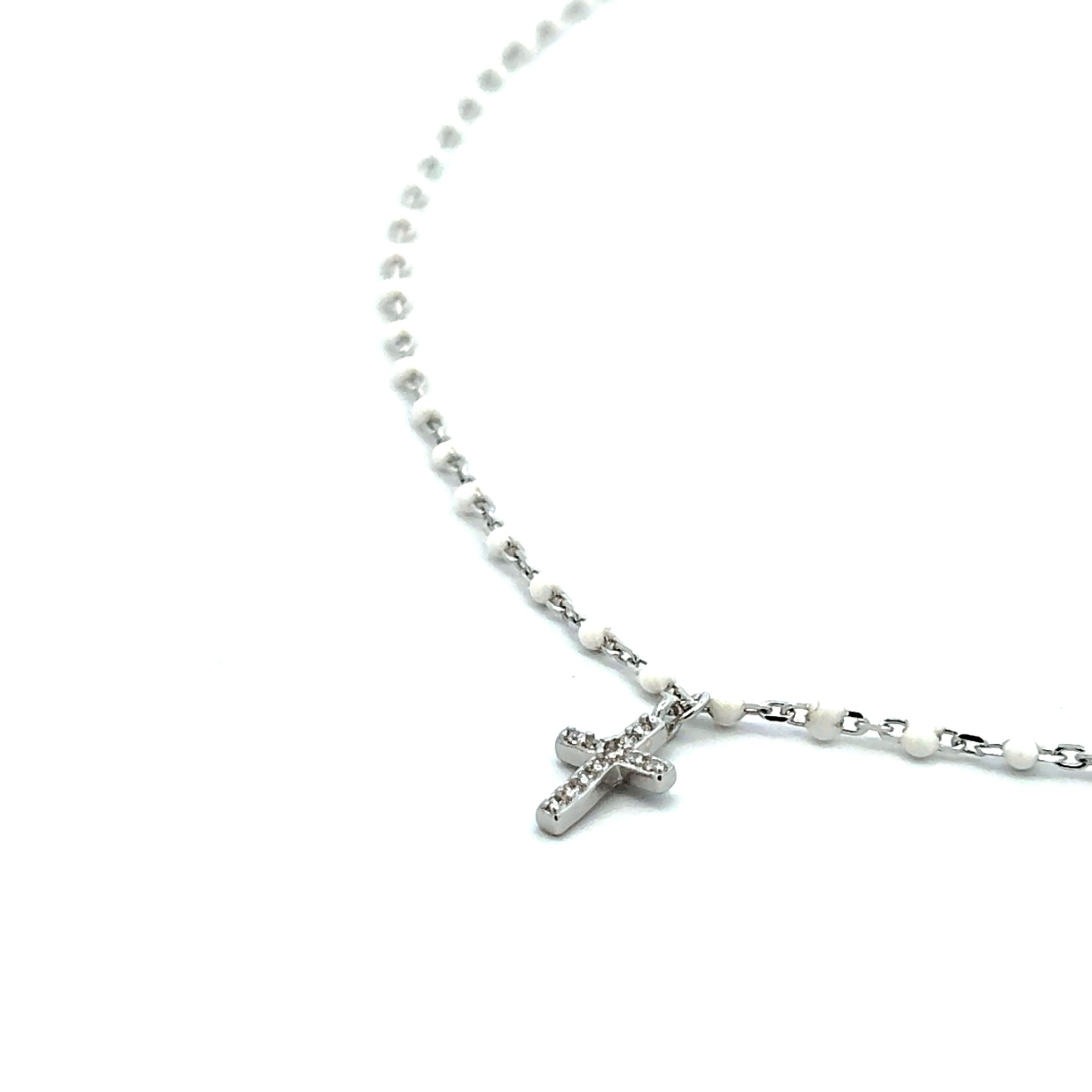 Collana Donna Argento Smaltini Croce Zirconi NE007322 2 Collana Donna Argento Smaltini Croce Zirconi NE007322