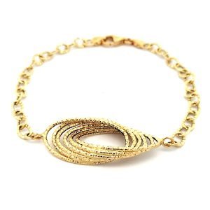 Bracciale Donna Oro 18kt Ovali Intrecciati