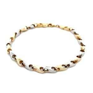 Bracciale Maglie Bicolore Oro 9kt