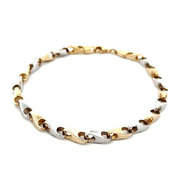 Bracciale Maglie Bicolore Oro 9kt 1 Bracciale Maglie Bicolore Oro 9kt