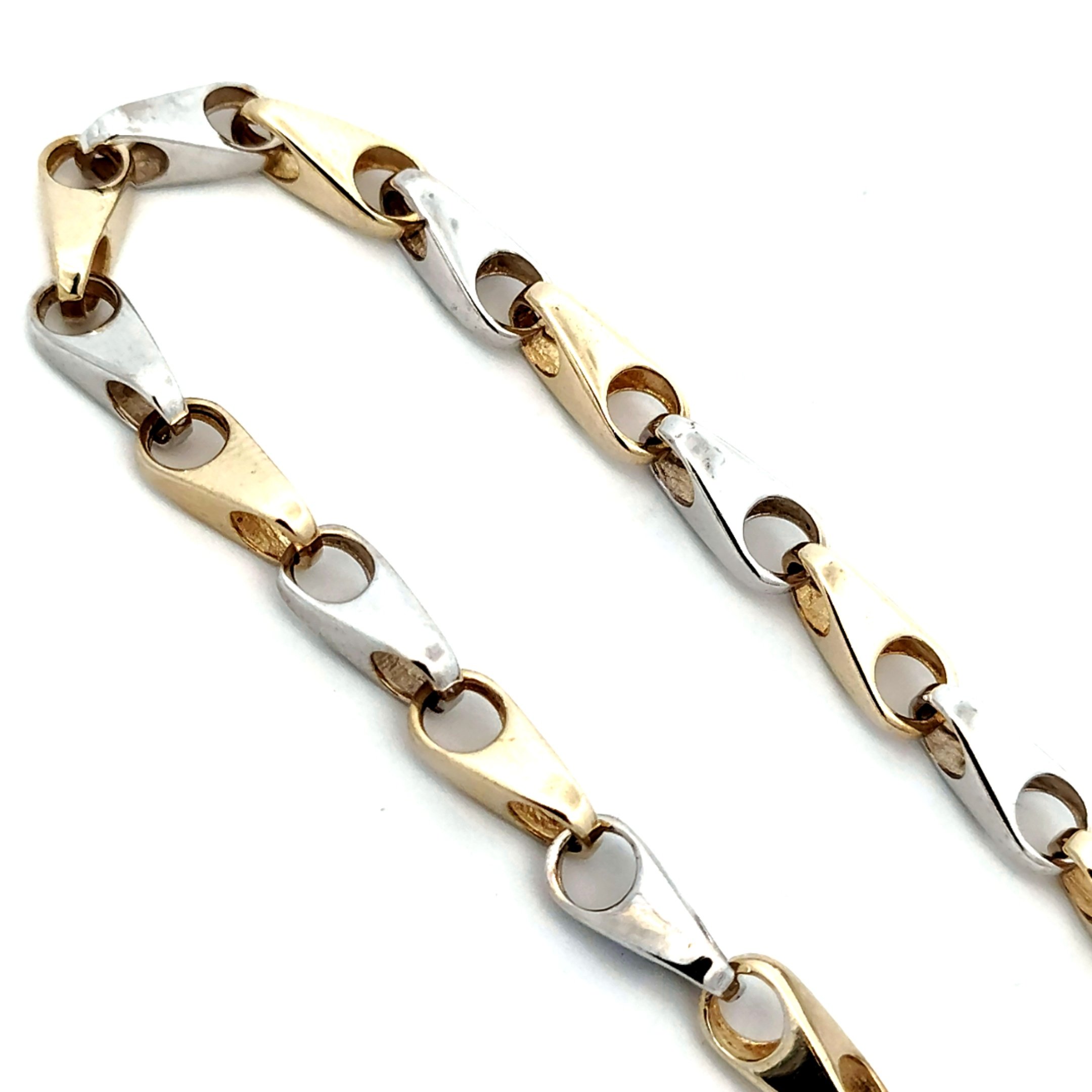 Bracciale Maglie Bicolore Oro 9kt 2 Bracciale Maglie Bicolore Oro 9kt