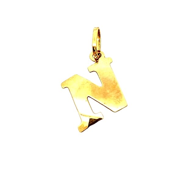 Ciondolo Lettera N Oro Giallo 1 Ciondolo Lettera N Oro Giallo