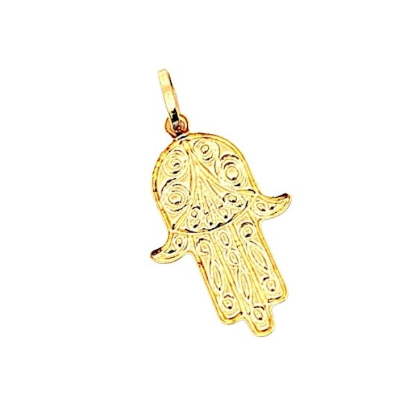 Ciondolo Mano di Fatima Oro Giallo 2 Ciondolo Mano di Fatima Oro Giallo