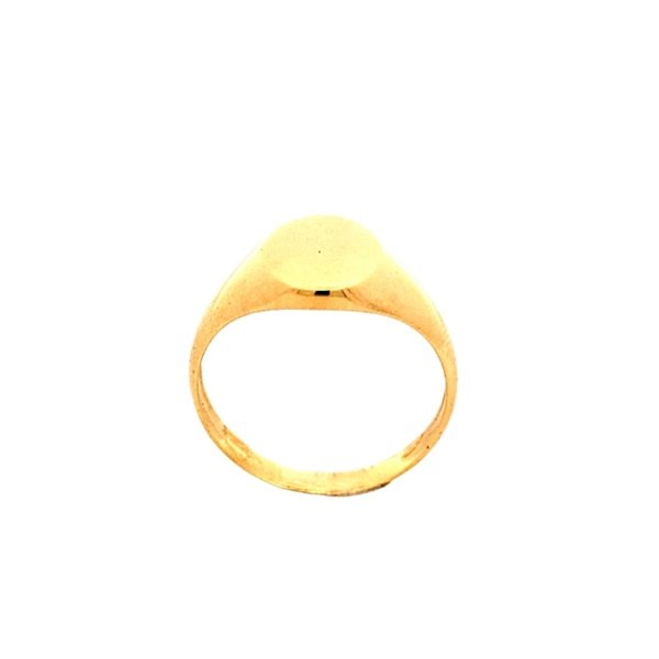 Anello Sigillo Tondo Oro Giallo 2 Anello Sigillo Tondo Oro Giallo