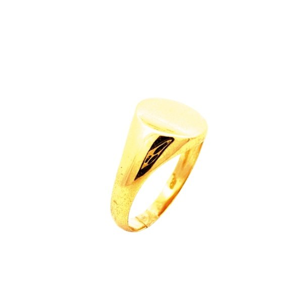 Anello Sigillo Tondo Oro Giallo 3 Anello Sigillo Tondo Oro Giallo