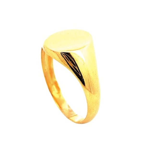 Anello Sigillo Tondo Oro Giallo 1 Anello Sigillo Tondo Oro Giallo