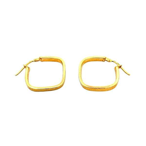 Orecchini Quadrati Angoli Arrotondati Oro 1 Orecchini Quadrati Angoli Arrotondati Oro