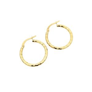 Orecchini Cerchietti Oro Martellati