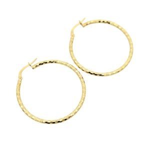 Orecchini Oro Cerchi Martellati