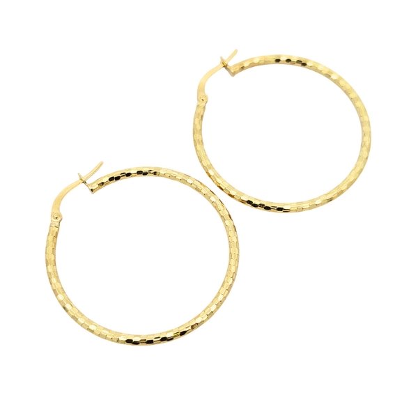 Orecchini Oro Cerchi Martellati 1 Orecchini Oro Cerchi Martellati