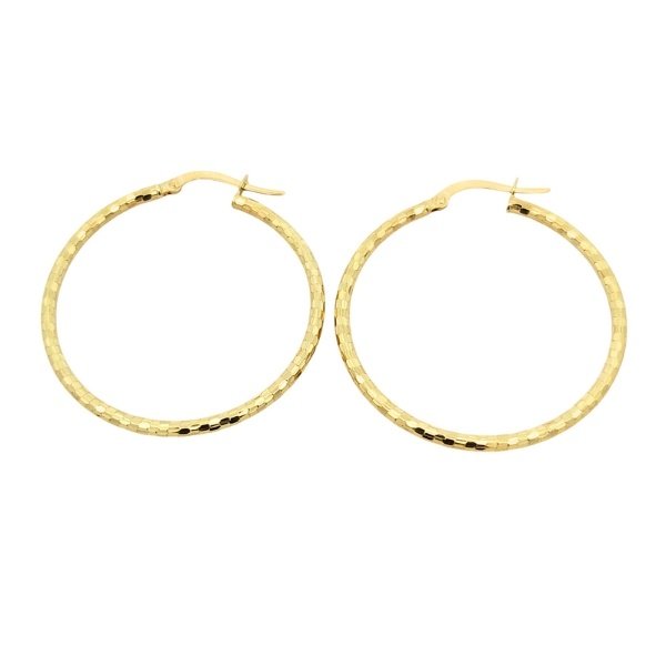 Orecchini Oro Cerchi Martellati 2 Orecchini Oro Cerchi Martellati