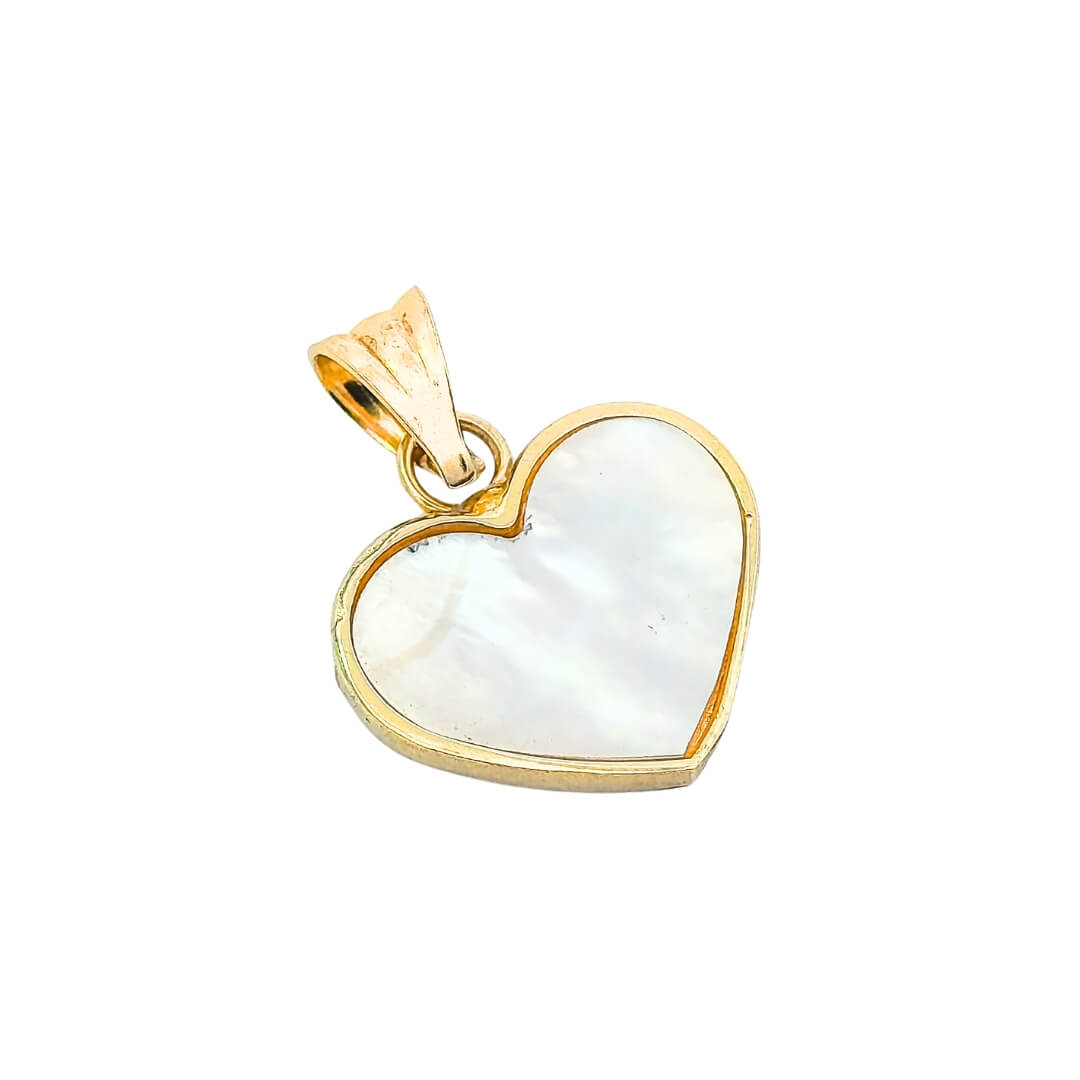Ciondolo Cuore Madreperla Oro 9kt 2 Ciondolo Cuore Madreperla Oro 9kt