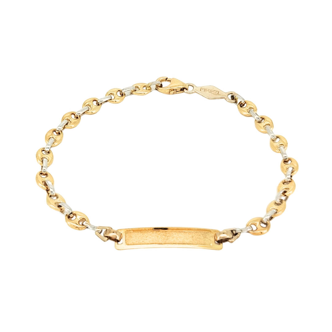 Bracciale Bambino Oro 9kt Piastrina 1 Bracciale Bambino Oro 9kt Piastrina