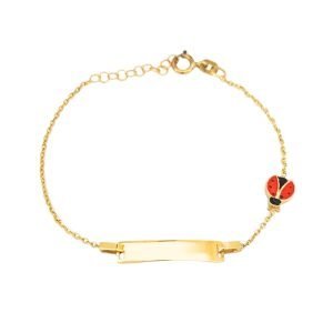 Bracciale Bambino Oro 9kt Piastrina Coccinella