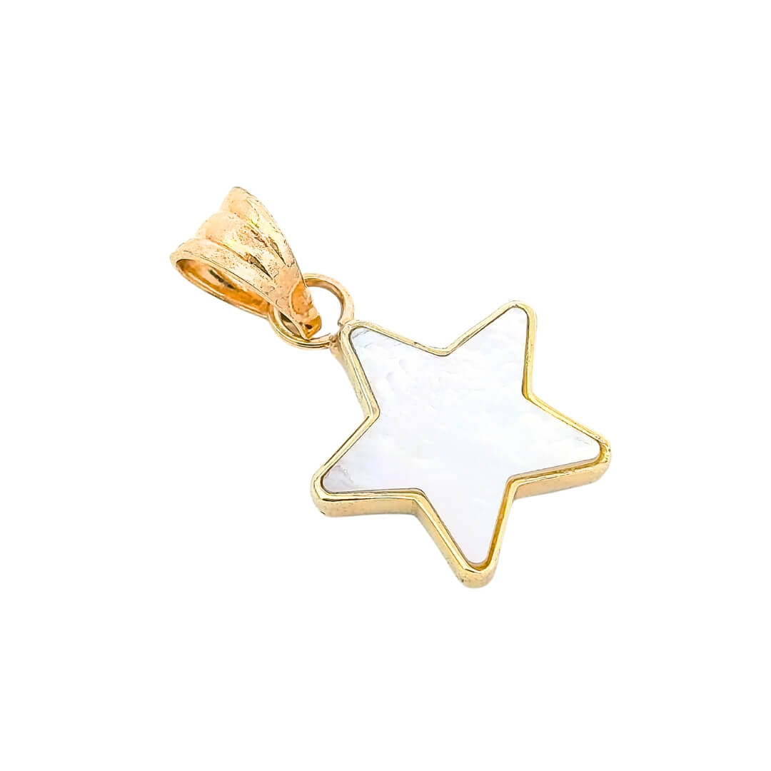 Ciondolo Stella Madreperla Oro 9kt 2 Ciondolo Stella Madreperla Oro 9kt