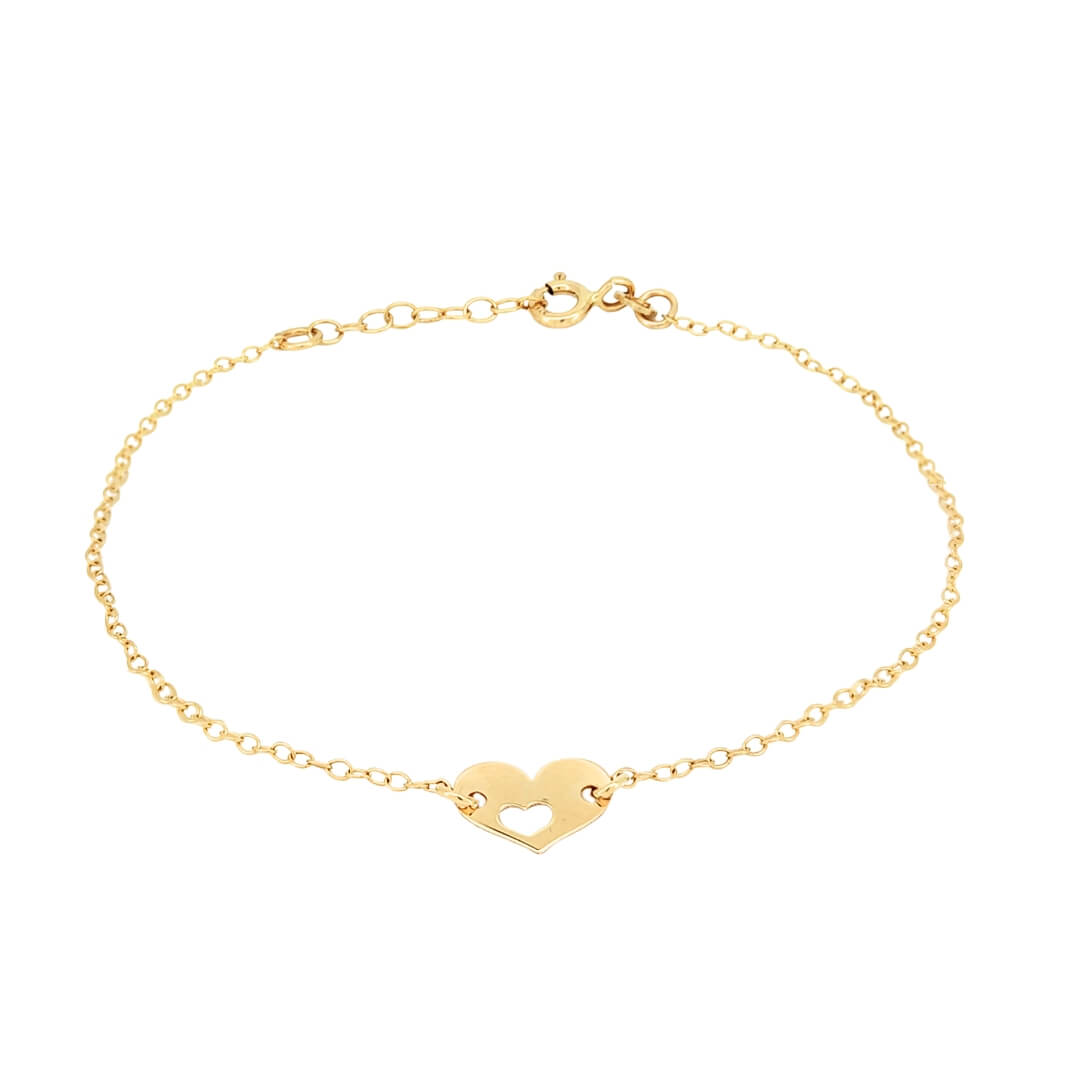 Bracciale Bambina Oro 9kt Cuore 1 Bracciale Bambina Oro 9kt Cuore