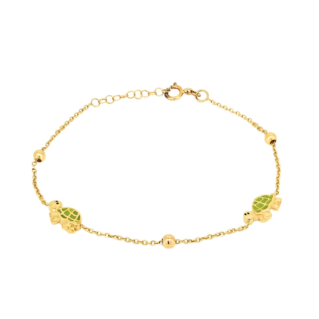 Bracciale Bambino Oro 9kt Tartarughe 1 Bracciale Bambino Oro 9kt Tartarughe