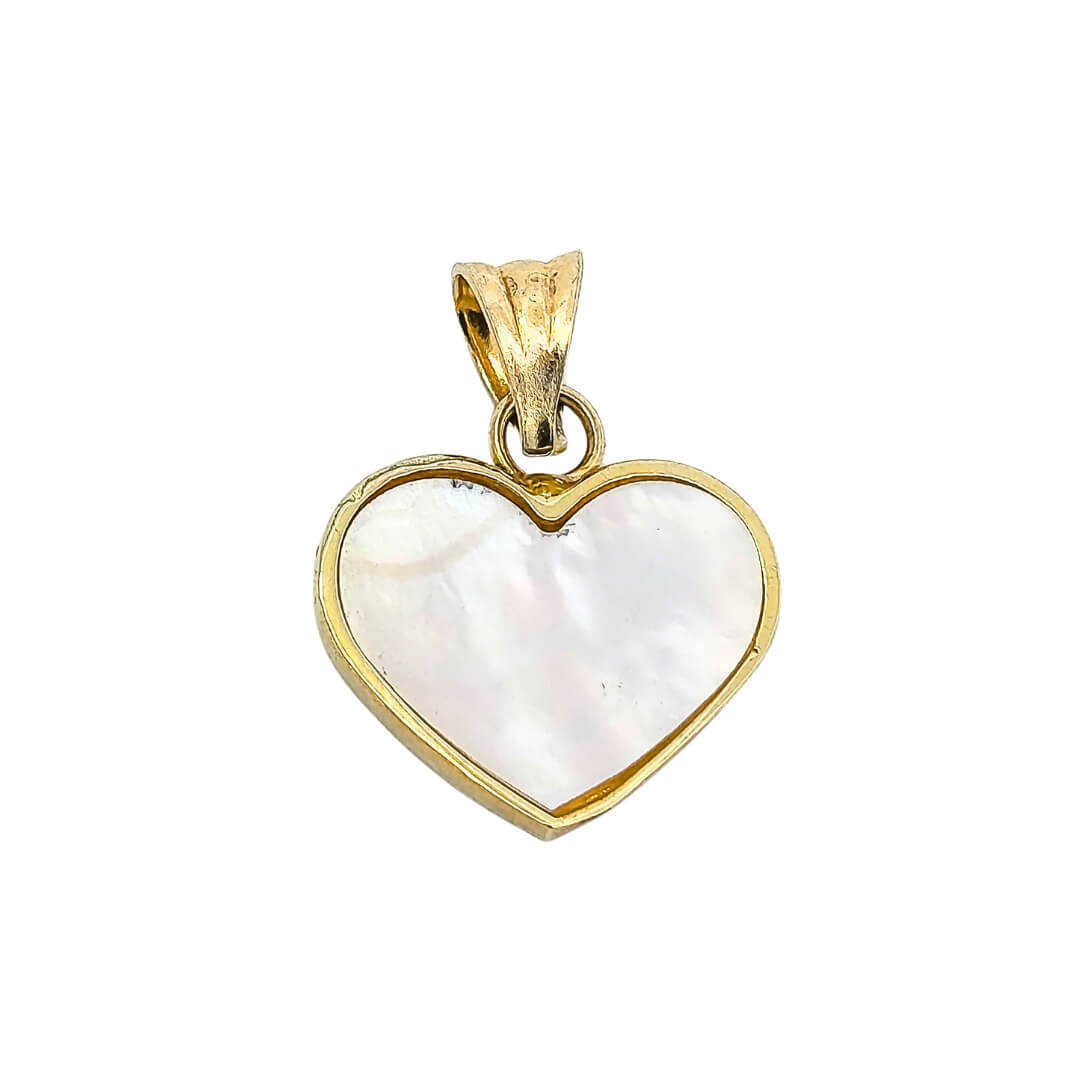 Ciondolo Cuore Madreperla Oro 9kt 1 Ciondolo Cuore Madreperla Oro