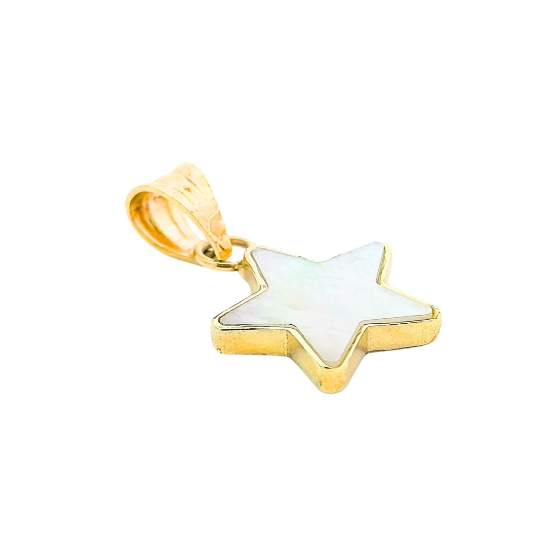 Ciondolo Stella Madreperla Oro 9kt 3 Ciondolo Stella Madreperla Oro 9kt