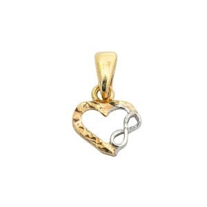Ciondolo Cuore Infinito Oro Bicolore