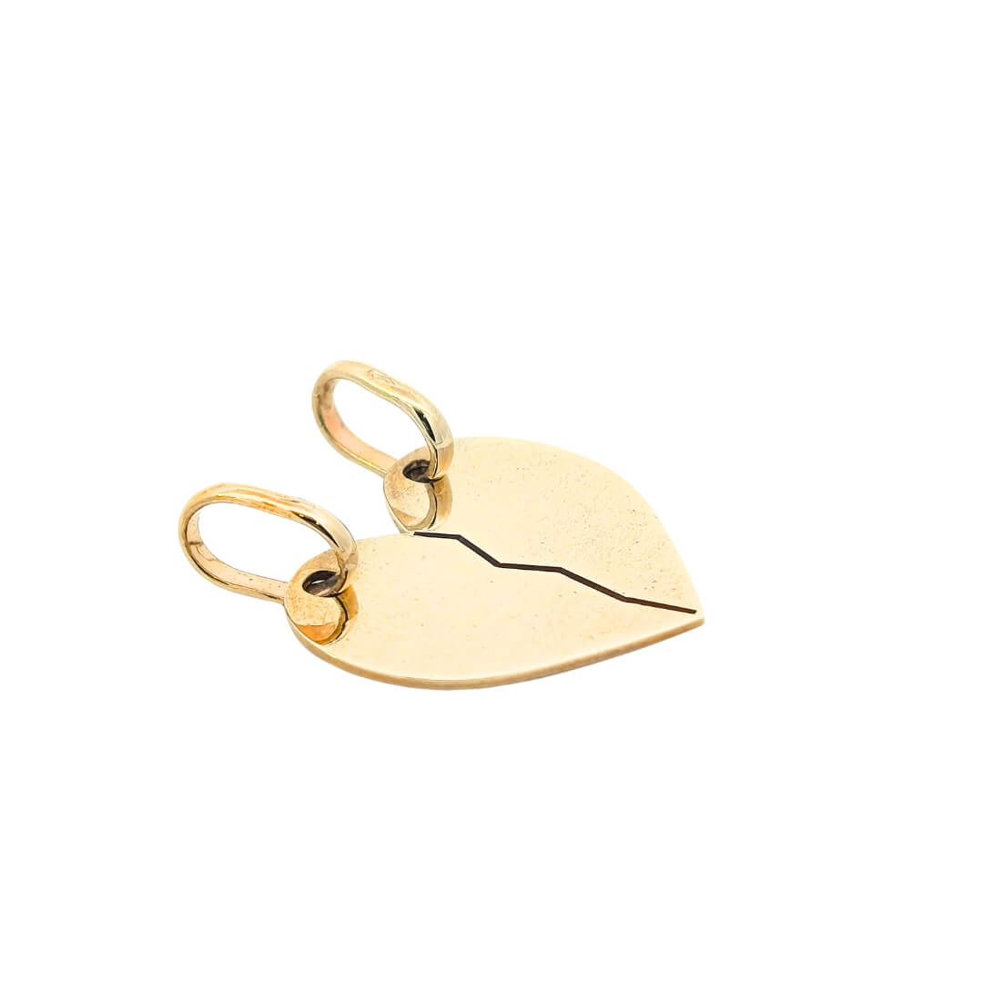 Ciondoli Metà Cuore Oro 9kt 3 Ciondoli Metà Cuore Oro 9kt