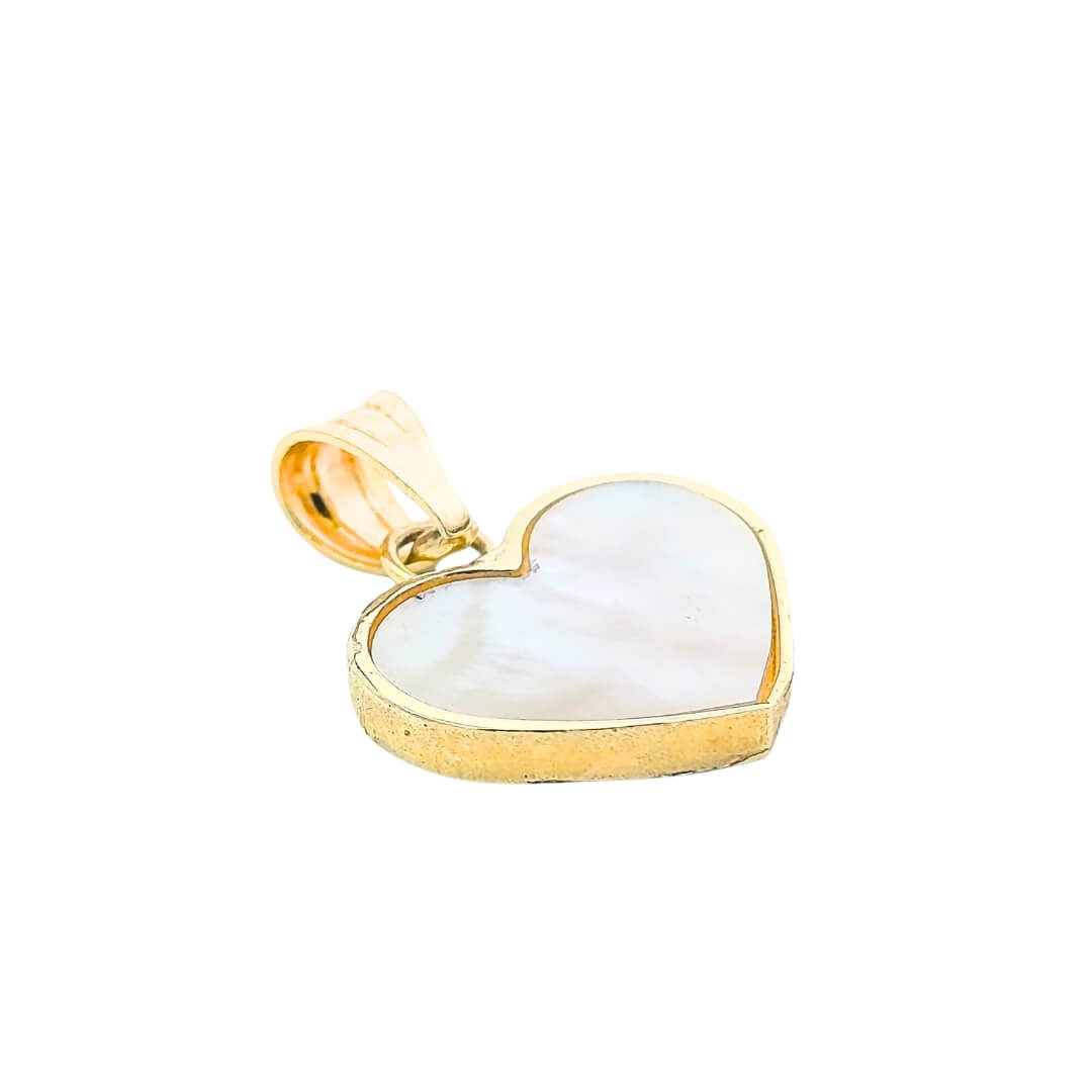 Ciondolo Cuore Madreperla Oro 9kt 3 Ciondolo Cuore Madreperla Oro 9kt