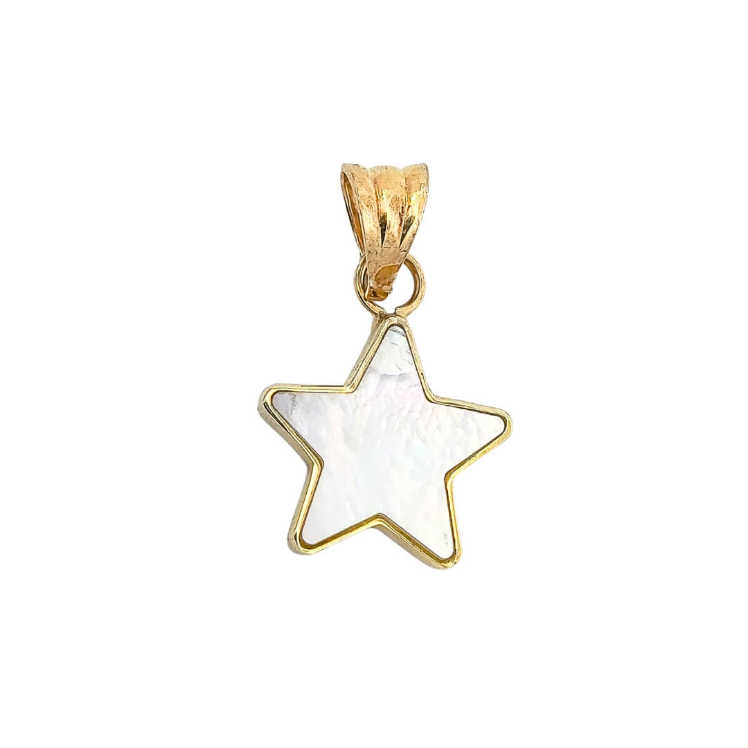 Ciondolo Stella Madreperla Oro 9kt 1 Ciondolo Stella Madreperla Oro