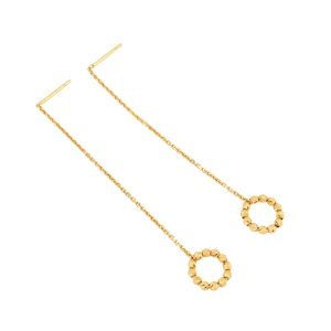 Orecchini Oro 18kt Saliscendi Sfere Gialle