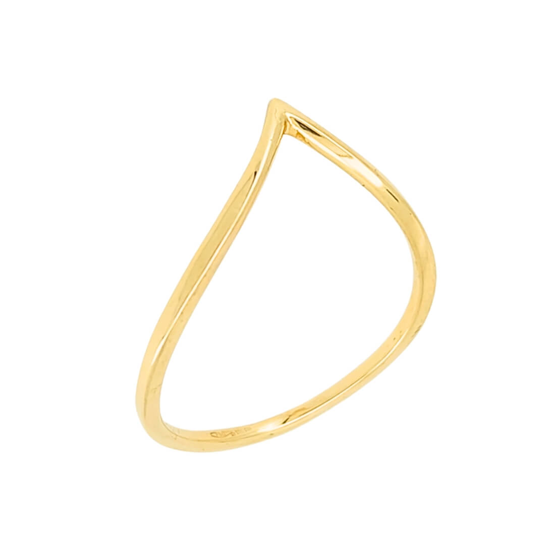 Anello Donna Oro Giallo 18kt Design V 1 Anello Donna Oro Giallo 18kt Design V