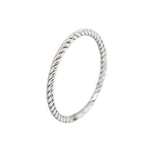 Anello Donna Oro Bianco 18kt Torchon